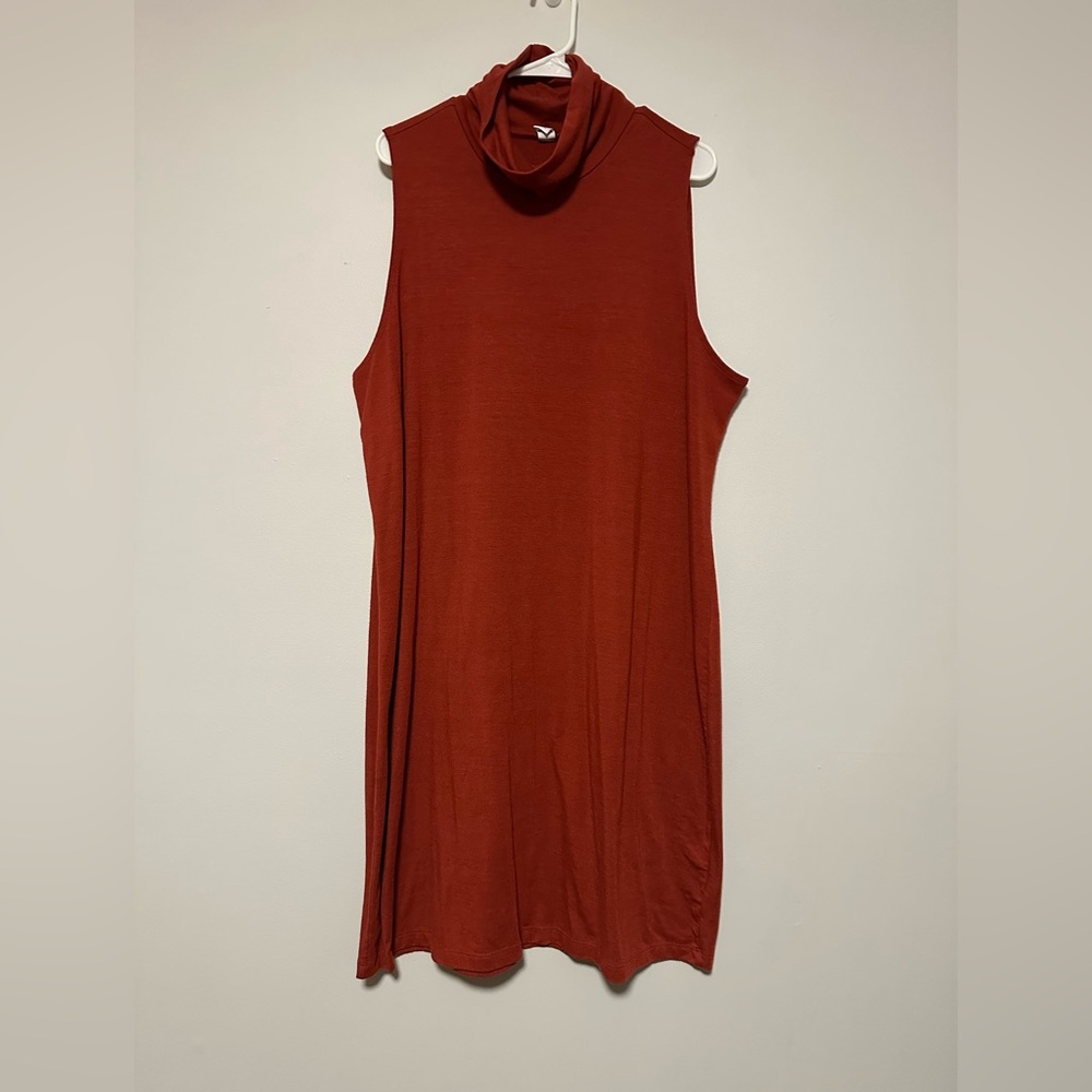 Old Navy Rust Sleeveless Midi Dress